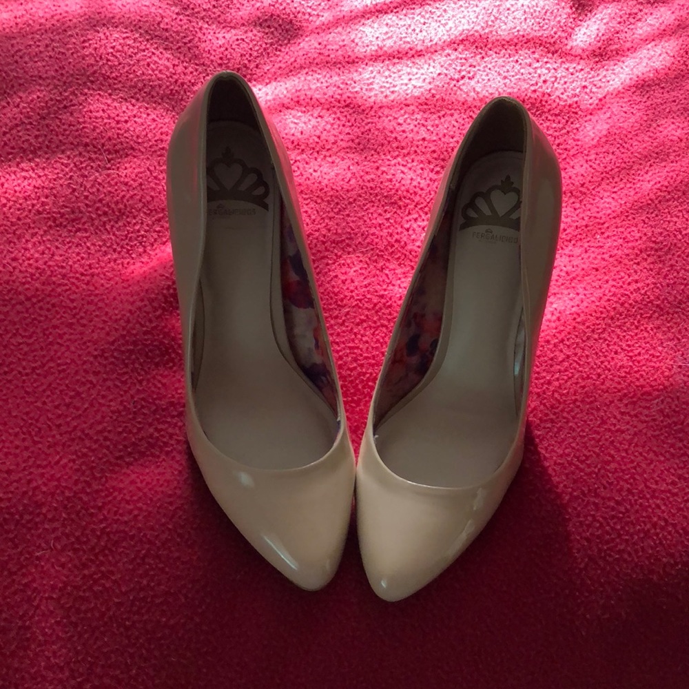 High heeled shoes